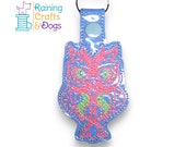 Tribal Owl Keychain, Charm, Key Fob, Zipper Pull, Snap Tab