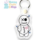 VooDoo Doll Keychain, Key Fob, Zipper Pull, Snap Tab