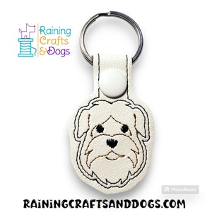 Wheaten Terrier Dog Key Chain, Key Fob, Zipper Pull, Snap Tab image 4