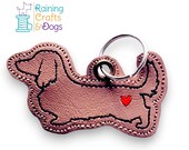 Dachshund Dog Key Chain, Charm, Key Fob, Zipper Pull, Snap Tab