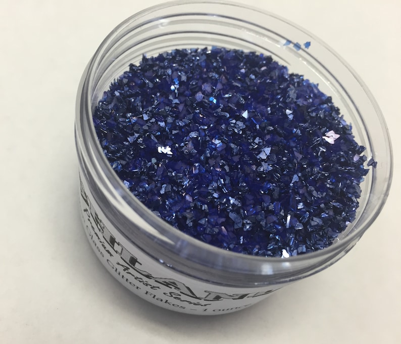 German Glass Glitter Made with Genuine Silver Blue