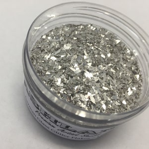 German Glass Glitter Made with Genuine Silver Silver