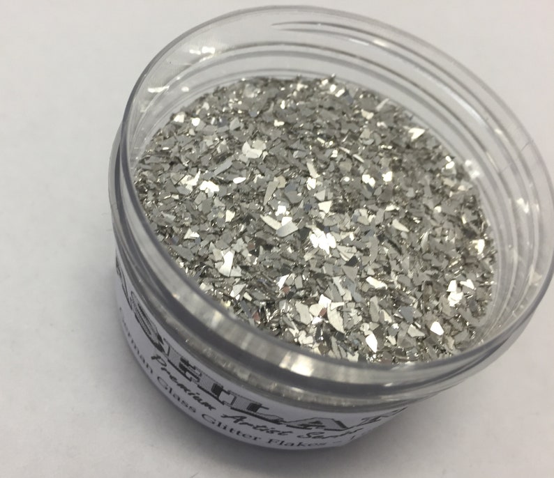 German Glass Glitter Made with Genuine Silver Silver