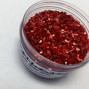 German Glass Glitter Made with Genuine Silver Red