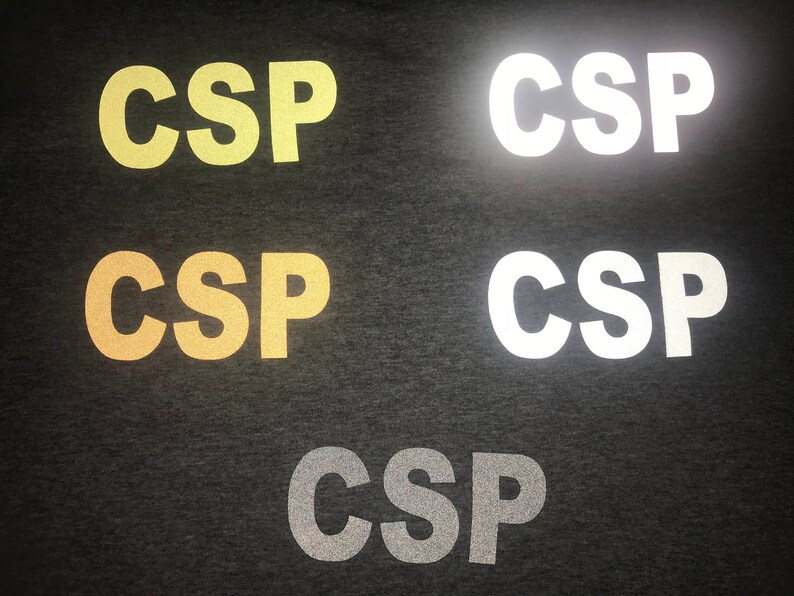 3 Inch Iron on Custom Reflective Letters Etc 5 Colors | Etsy