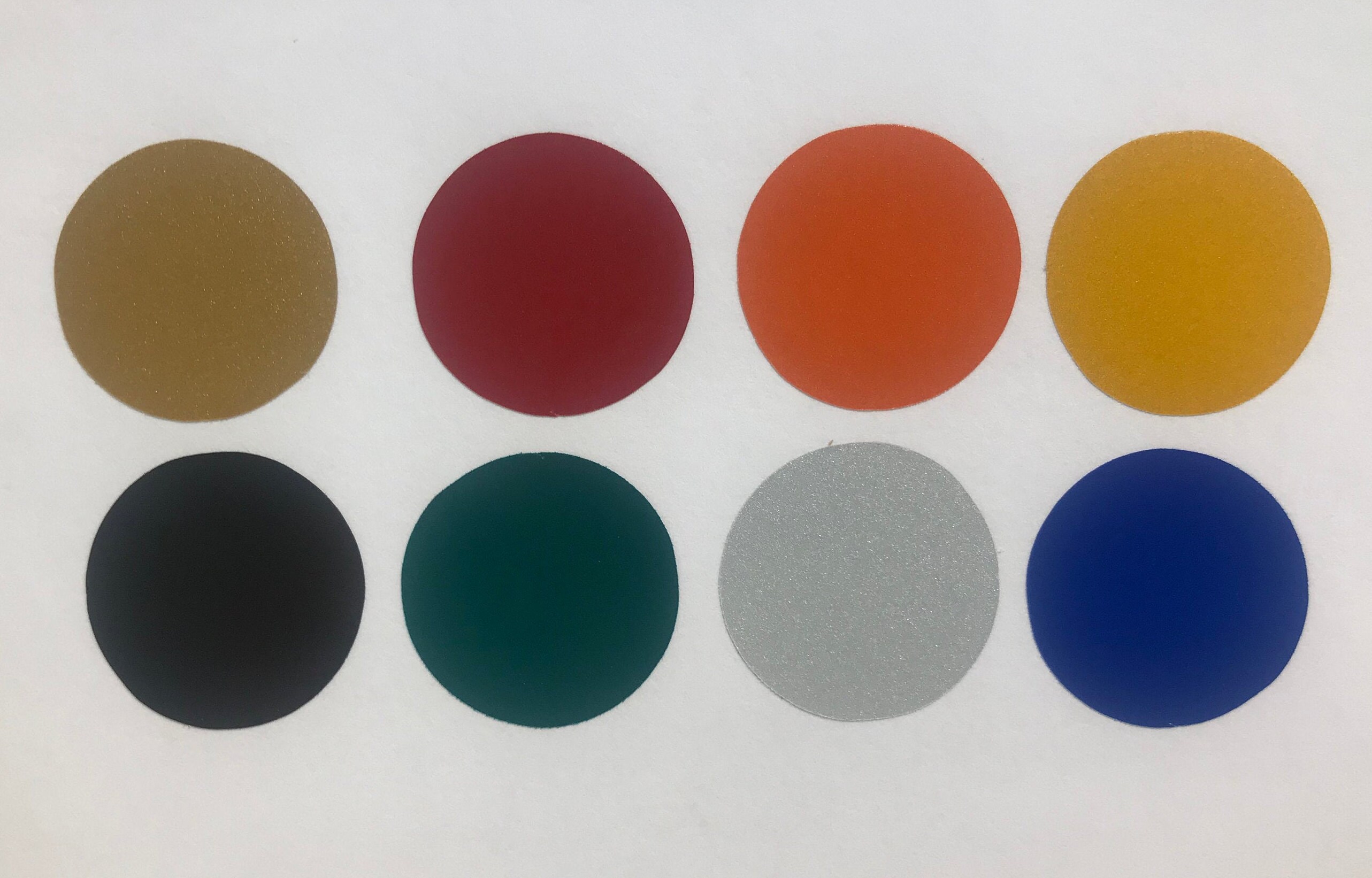 50 Reflective Dots- 8 colors - Self Adhesive