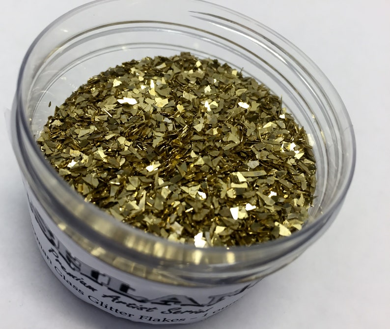 German Glass Glitter Made with Genuine Silver Gold