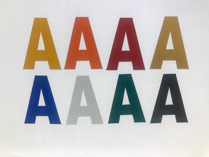 2 Inch Custom Reflective Vinyl Letters 8 Colors - Etsy