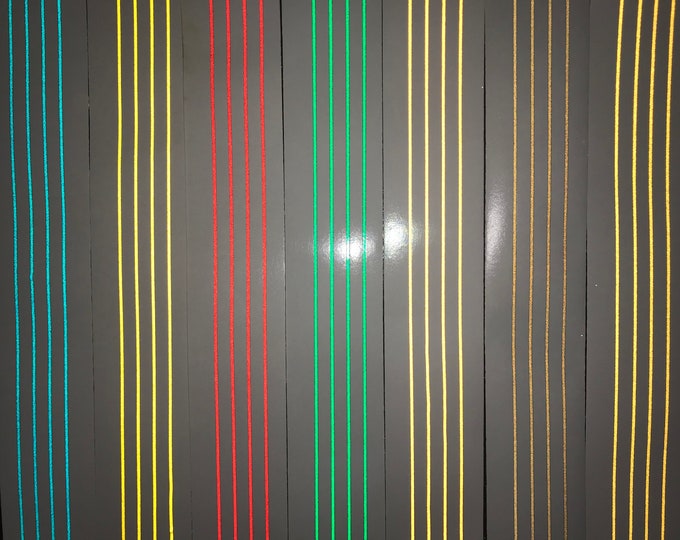 Reflective Vinyl Pinstripe - 4 strips - 1/16" wide x 2 feet long (Total of 8 feet)