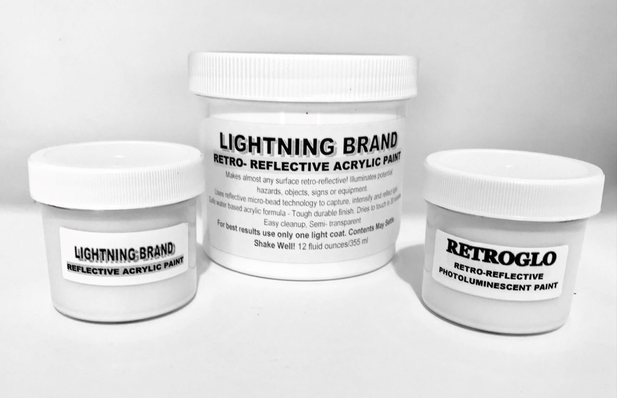 Lightning Brand Reflective Paint and RETROGLO 