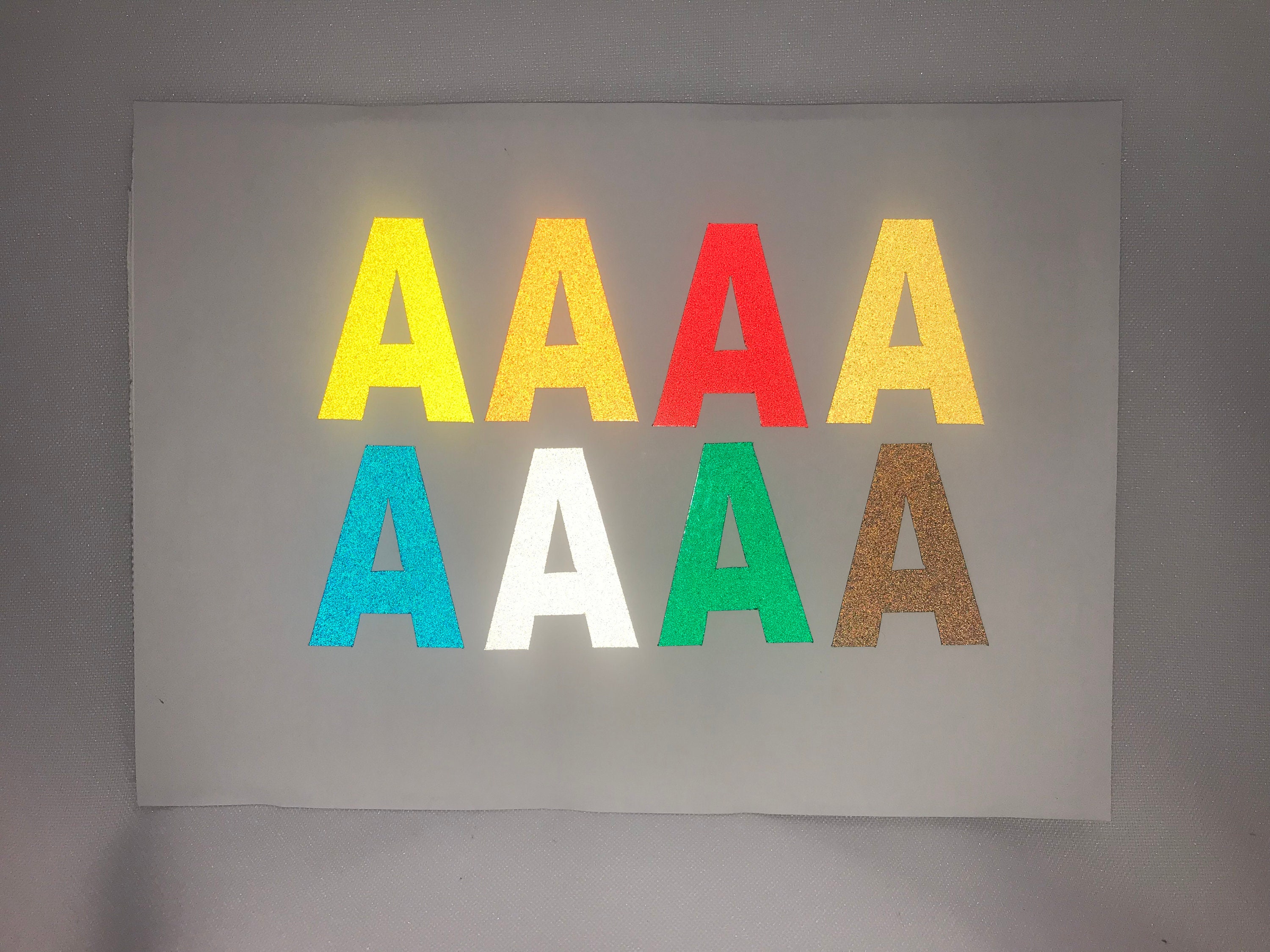 Custom Reflective Vinyl 2-inch Letters, 8 colors