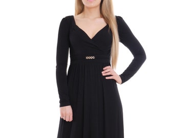 long sleeve jersey maxi dress uk