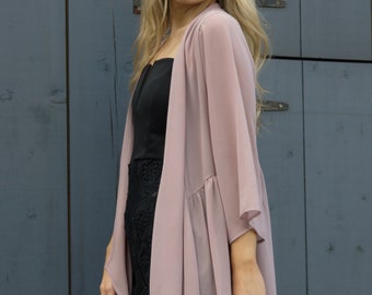 white chiffon cardigan