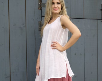 Beach Dress Layered Super Light With Matching Scarf Roseberry White