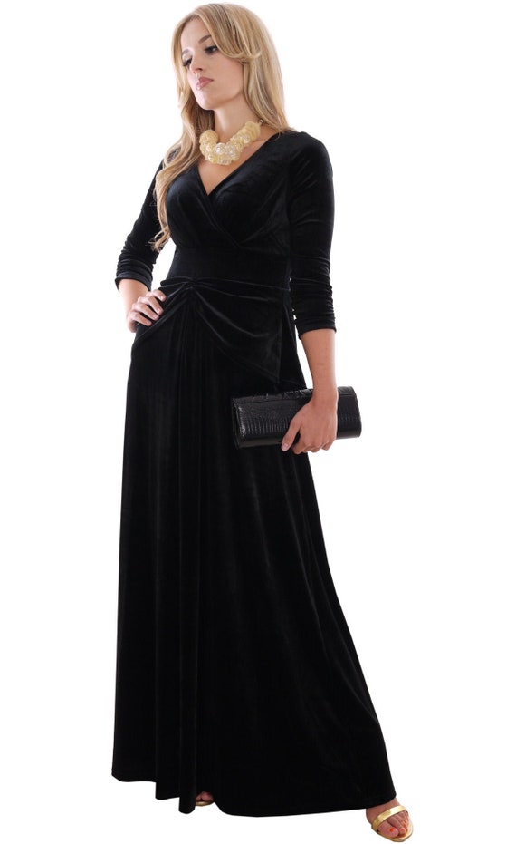 black velvet wedding dress