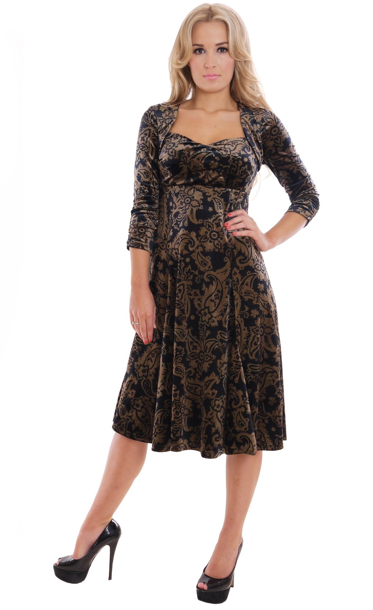 Elegant Dinner Party Dress Midi Sweetheart Neckline Velvet Etsy