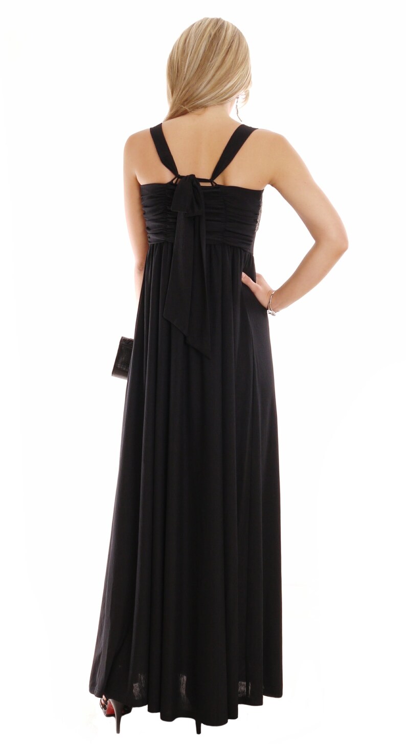silver black gown