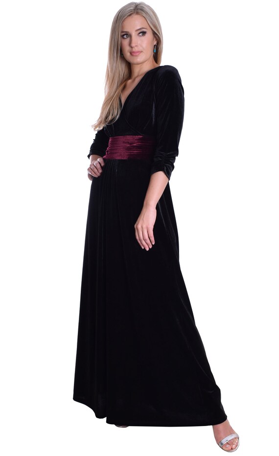 long black performance dress