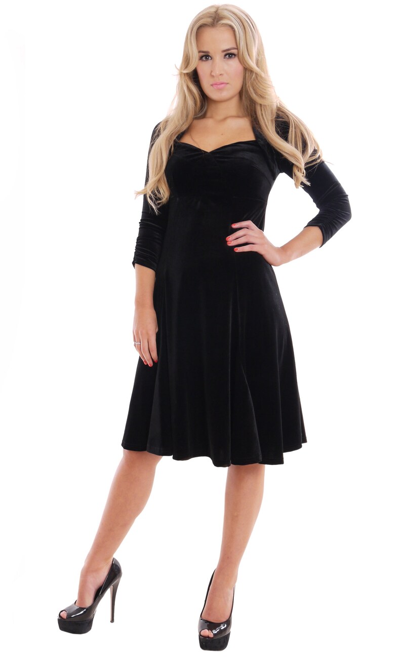 elegant velvet midi dress
