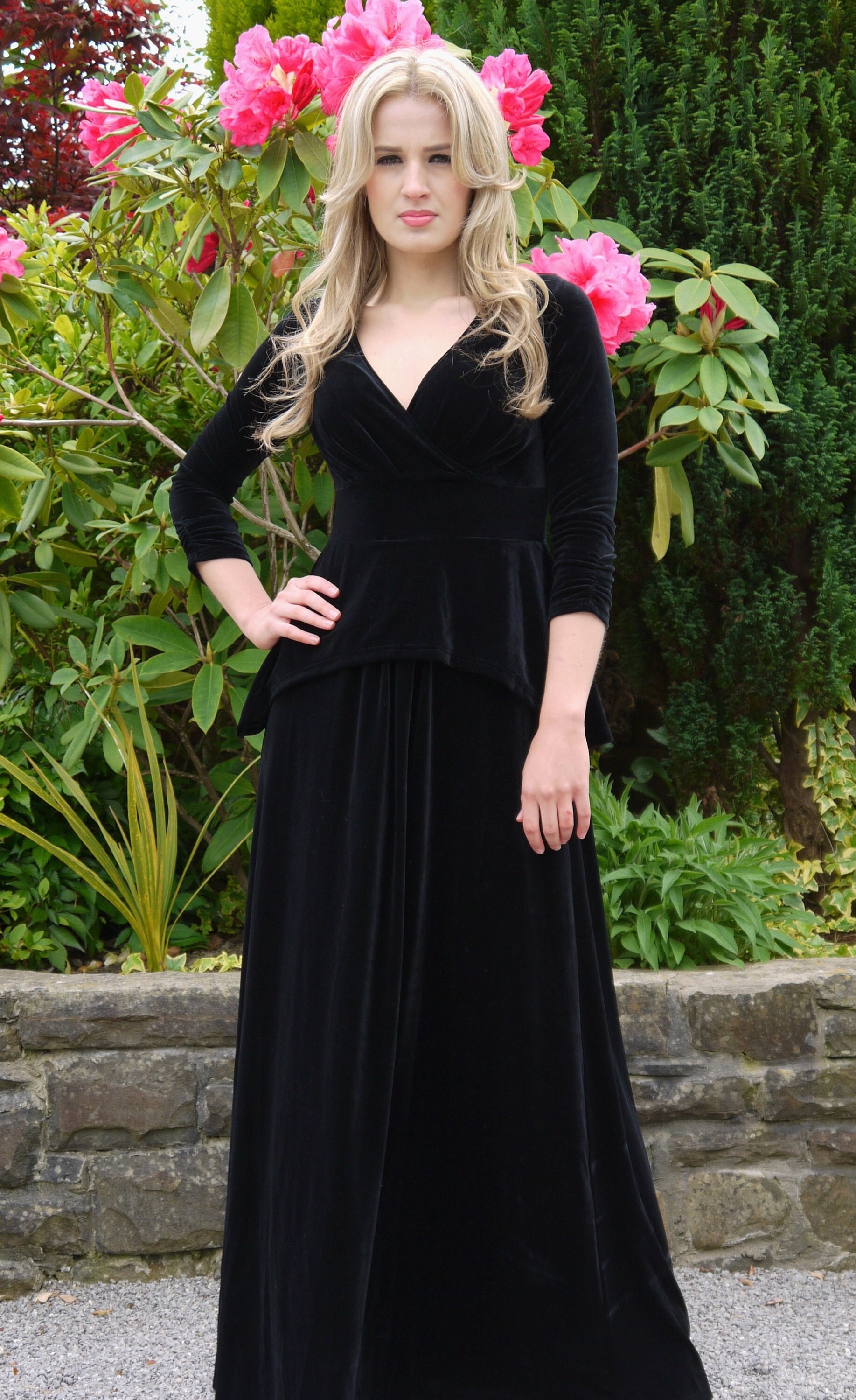Black Velvet Concert Dress Tailcoat Style Etsy Canada
