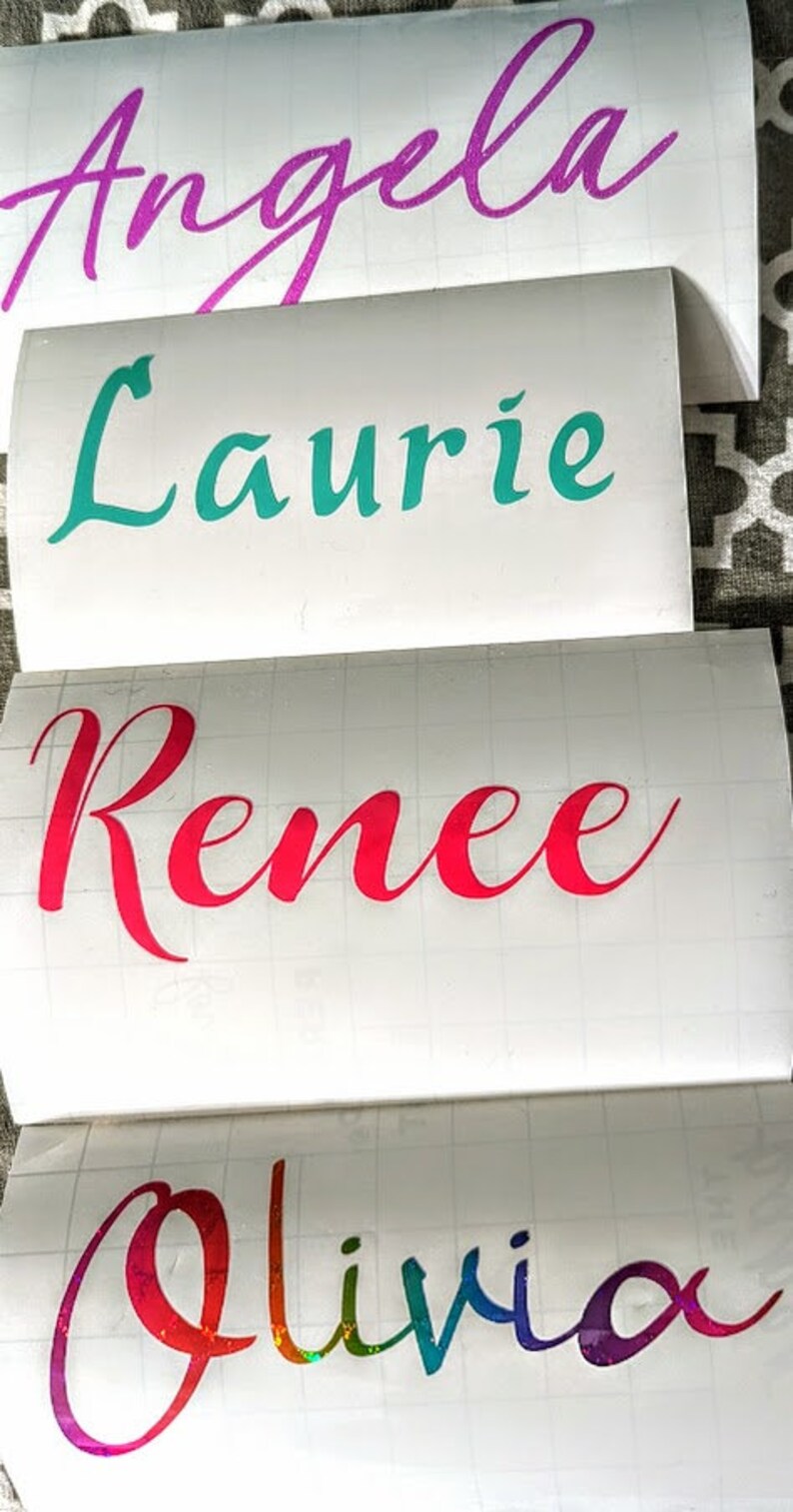 Customizable Vinyl Name Decals Etsy