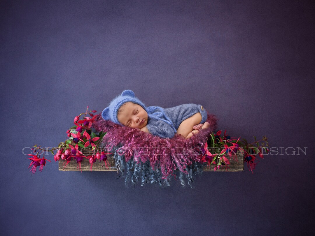 Newborn Digital Backdrop Rustic Wooden Shelves With Pretty Pink ...