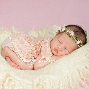 Digital Backdrop Newborn Photography Ariana Floral Swing image 3