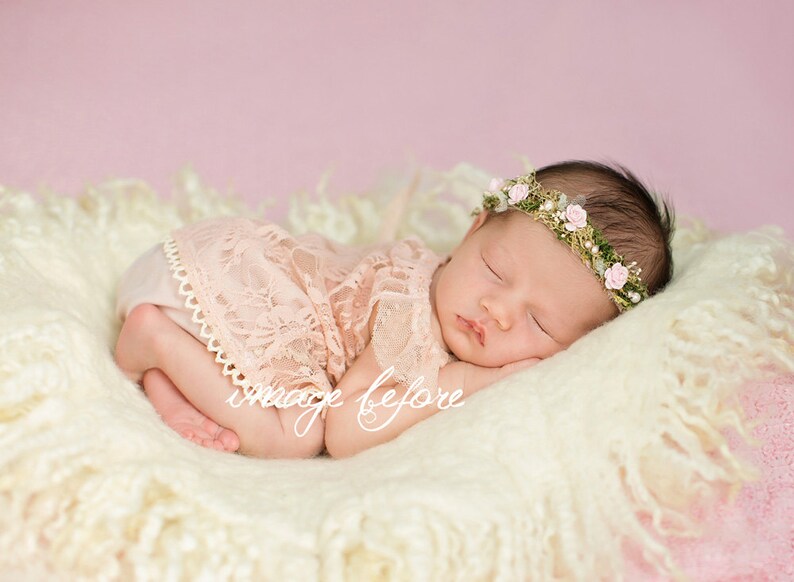 Digital Backdrop Newborn Photography Ariana Floral Swing image 3