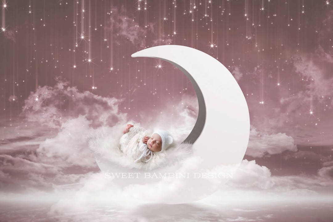 Buy Digital Backdrop for Newborns Pink Moon Online in India - Etsy