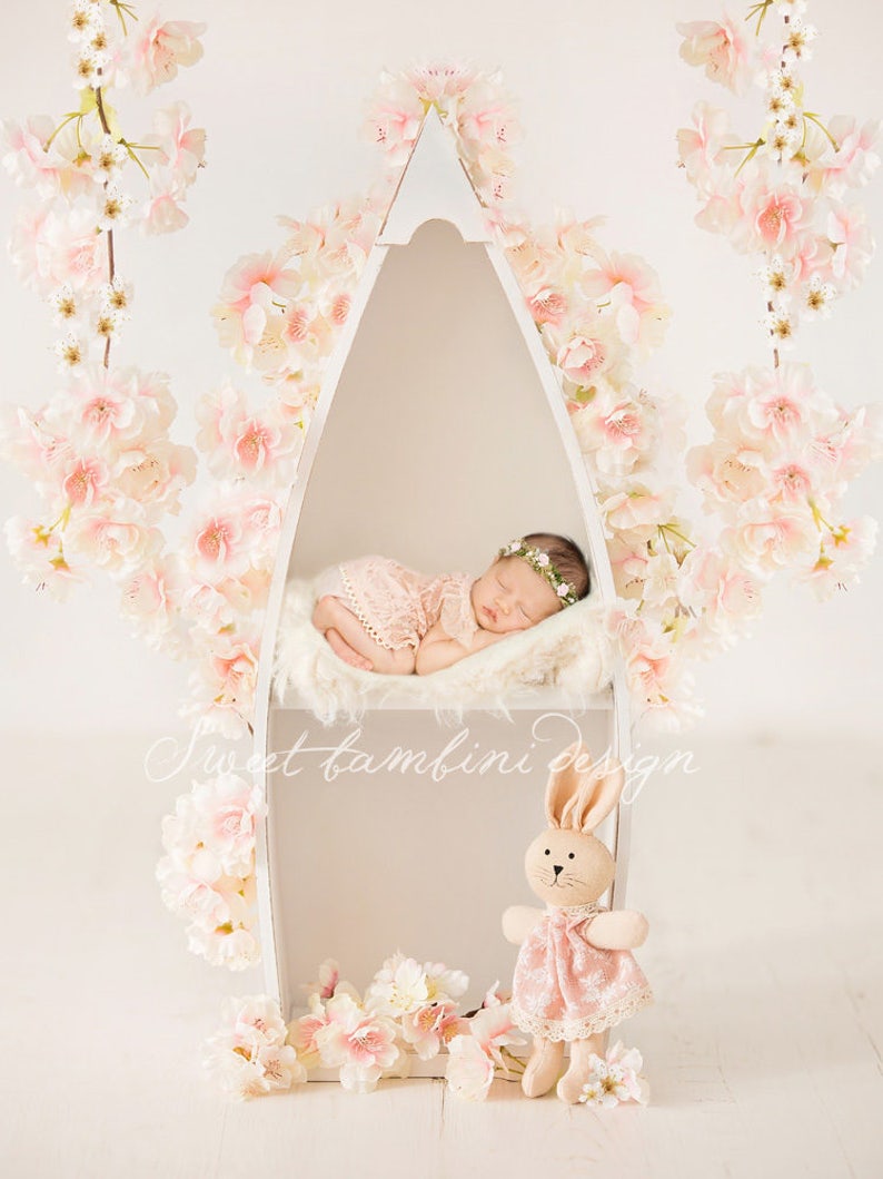 Newborn digital background Blossom series, instant download image 1