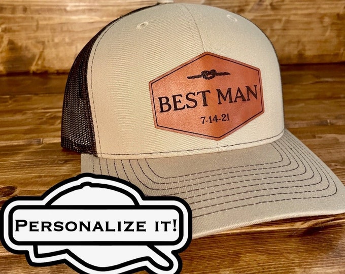 Best Man Wedding Gift Personalized Leather Patch Richardson Etsy