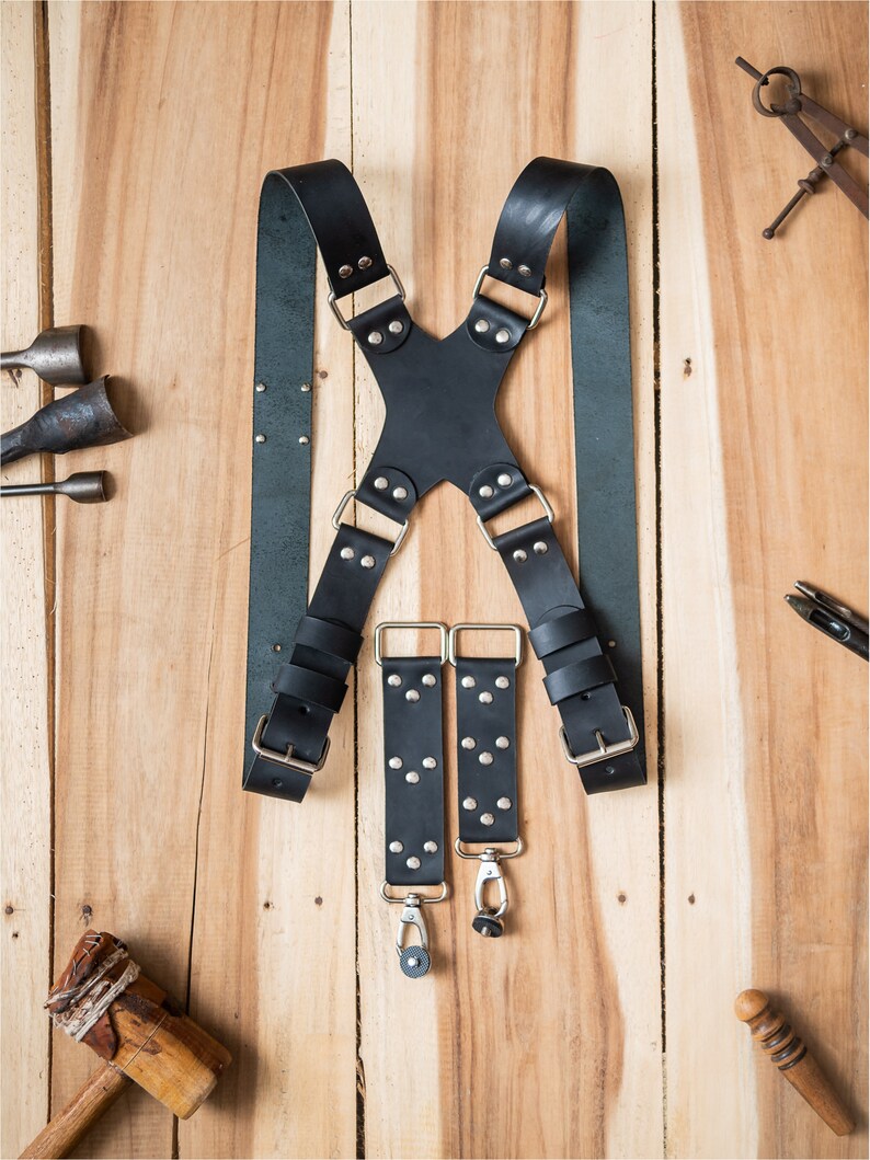 Leather Dual Camera Harness TripleMulti Camera Strap for Photographers Black Matte Finish