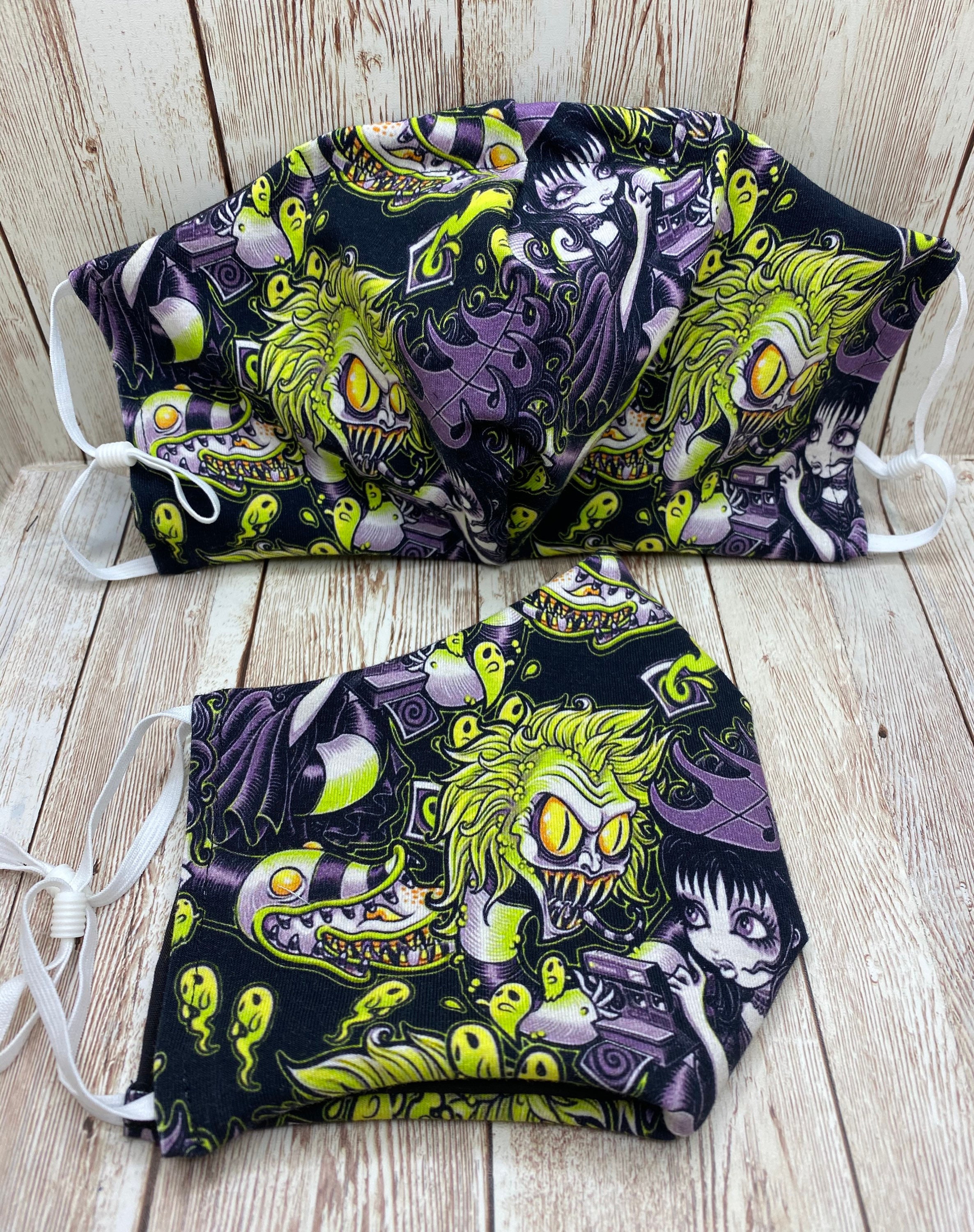 Showtime mask, washable, nose wire, spooky gift, Halloween, cotton ma…