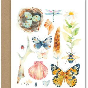 Spring Has Sprung (evry-2) Grußkarte, Juni Aquarell, Juni Aquarellkunst, Grußkarten von Juni Aquarell