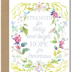 Strength & Hope (sry-1) GREETING CARD, June Watercolor, June Watercolor Art, Greeting Cards by June Watercolor