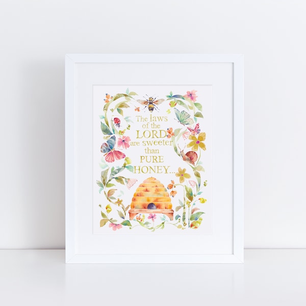 Bee Hive Print Etsy UK