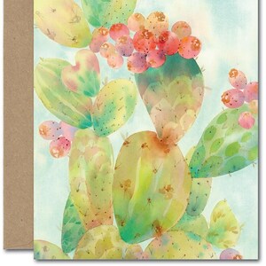 Cactus (evry-16) CARTE DE VOEUX, aquarelle de juin, aquarelle de juin, cartes de voeux de juin aquarelle