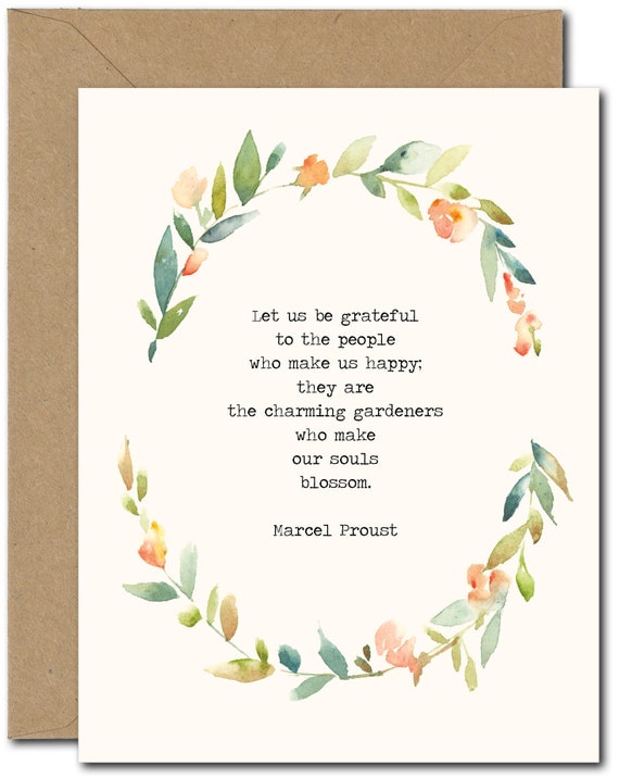 Marcel Proust Sl 2b Citation Carte De Voeux Juin Aquarelle Etsy