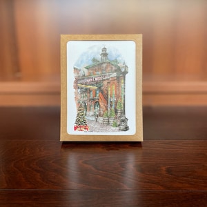 Coffret Noël à la distillerie, coffret de cartes de vœux de saison, lot de cartes de voeux emblématique de Toronto, lot de cartes des fêtes