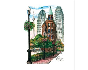 Toronto Flatiron Art Print | Flatiron Building Toronto Giclee Art Print 003