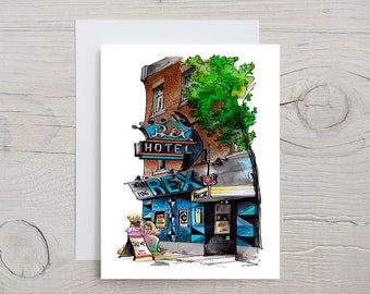 Toronto Jazz Greeting Card The Rex Hotel