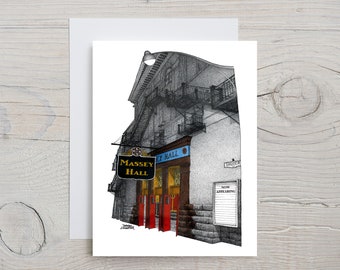 Massey Hall Toronto Greeting Card | Toronto Landmarks by David Crighton