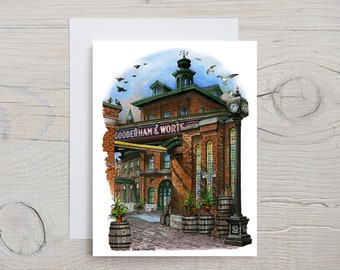 Distillery District Greeting Cards | Toronto Notecards | Toronto Greeting Cards | Toronto Landmark | Toronto Tourist Gift | Toronto Souvenir