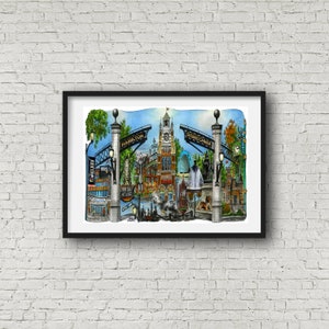 Hamilton Ontario Glass Framed Art |  Ontario Wall Art