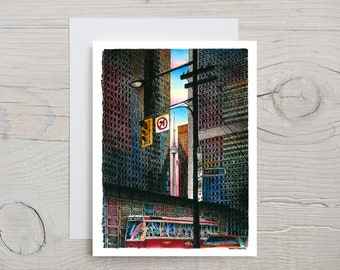 King Streetcar Toronto Blank Greeting Card