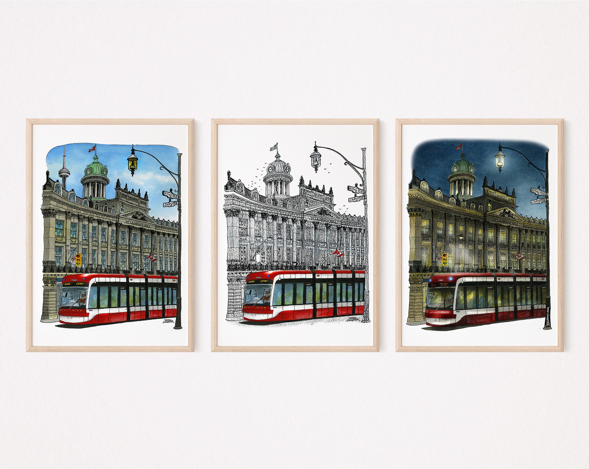 Set of 3 Prints | Toronto Streetcars at St. Lawrence Hall