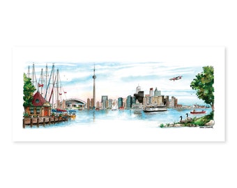Toronto Skyline Kunstdruck | Toronto Skyline Digital Kunstdruck