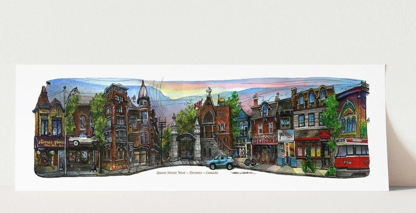 Poster di Queen and Trinity Bellwoods Toronto Stampe artistiche