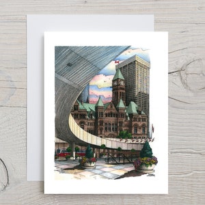 Cartão de saudação Nathan Philips Square | Cartões de arte urbana de Toronto