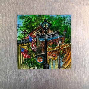 New Orleans Magnet Metal Fridge Magnet | Mardi Gras Souvenir Magnet | Southern Gifts